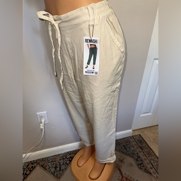 91) NWT REWASH ANKLE CROPPED ADJUSTABLE SIZE L - Picture 1 of 8